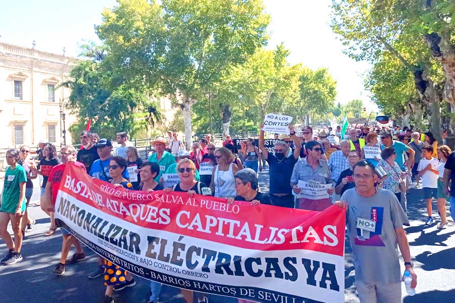 Manifestación barrios obreros sevilla